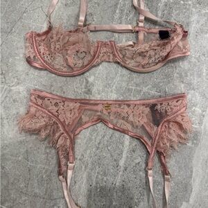Eats Two Piece Pink Lingerie Set